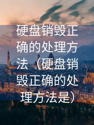 硬盤銷毀正確的處理方法（硬盤銷毀正確的處理方法是）